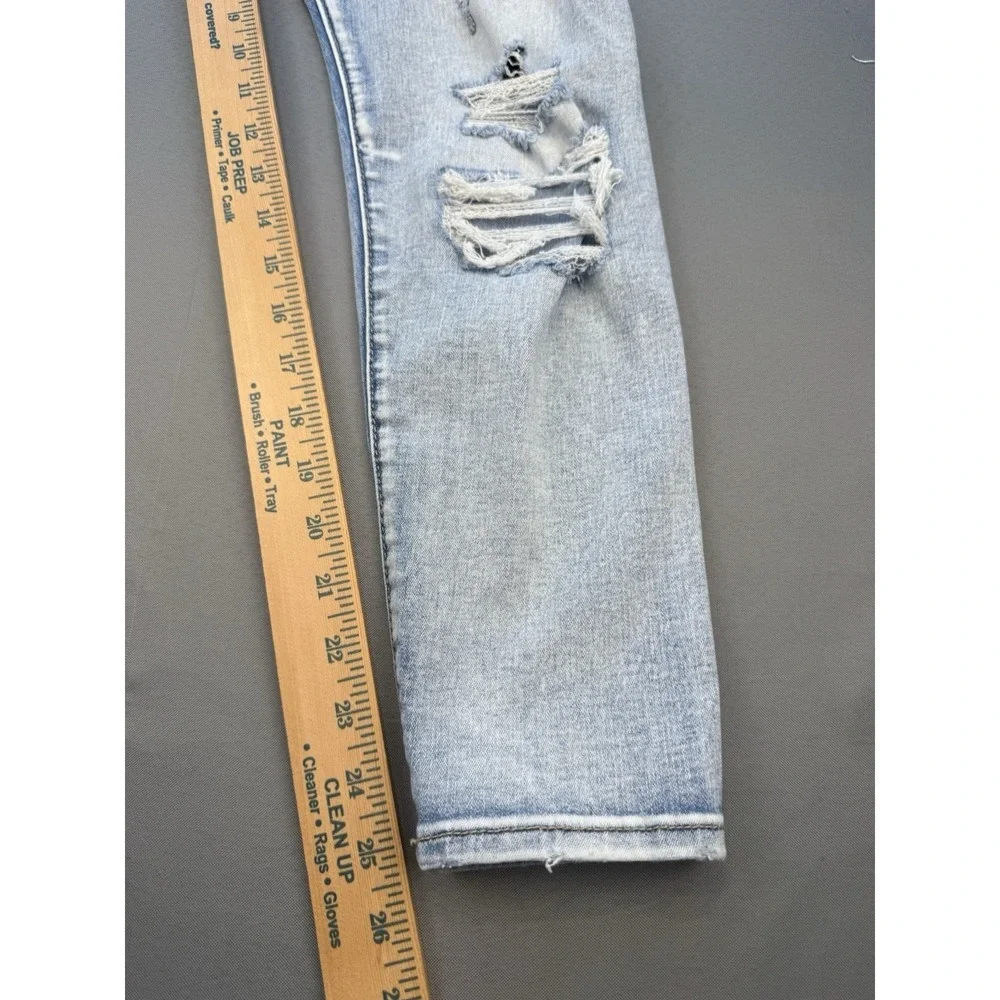 American Eagle Outfitters Hi-Rise Women's 8 S Blue Jeans Denim Ripped Distressed